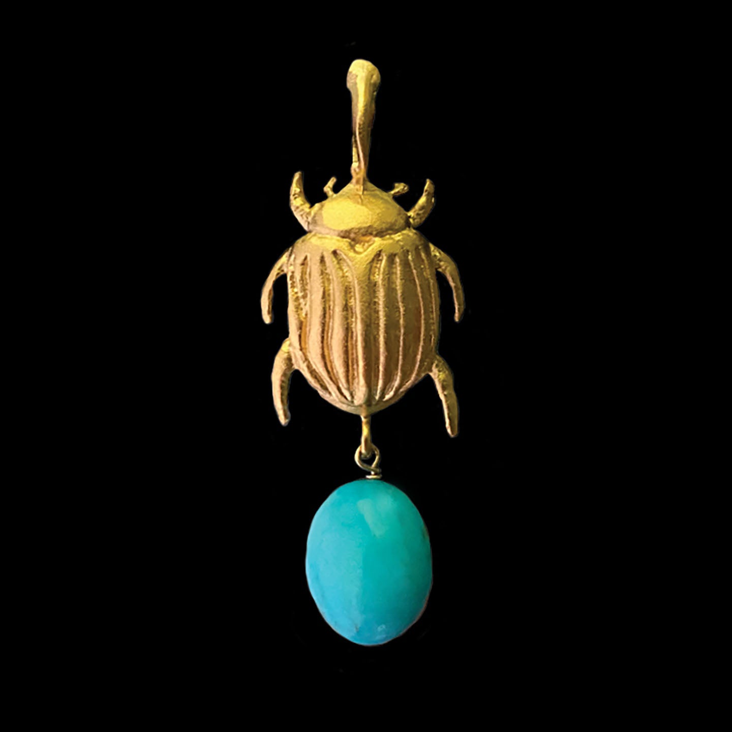 Beetle Drop with Kingman Turquoise