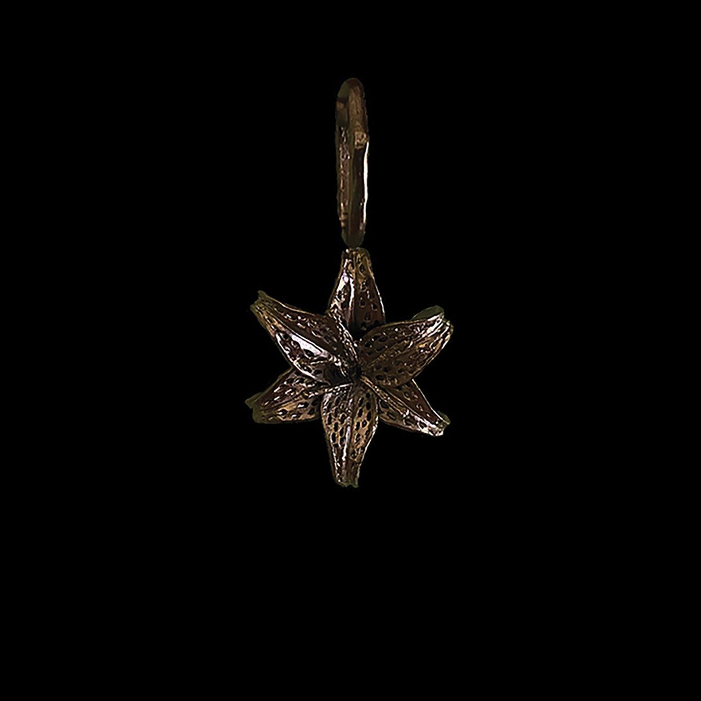 Casablanca Lillies on Black Pearl Choker Necklace