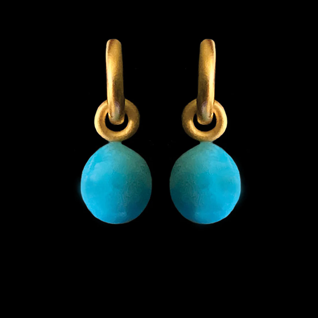 Kingman Turquoise 14x13mm 27mm Hoops