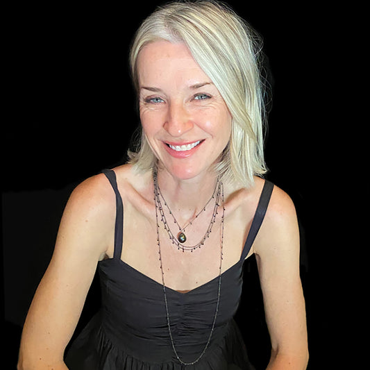 Layered Black Sponel Dellicate choker, Scattered Rope Necklace